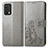 Coque Portefeuille Fleurs Livre Cuir Etui Clapet pour Realme GT Master 5G Gris