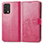 Coque Portefeuille Fleurs Livre Cuir Etui Clapet pour Realme GT Master 5G Rose Rouge