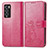 Coque Portefeuille Fleurs Livre Cuir Etui Clapet pour Realme GT Master Explorer 5G Rose Rouge