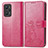 Coque Portefeuille Fleurs Livre Cuir Etui Clapet pour Realme GT Neo 3T 5G Or Rose