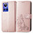 Coque Portefeuille Fleurs Livre Cuir Etui Clapet pour Realme GT Neo3 5G Or Rose