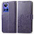 Coque Portefeuille Fleurs Livre Cuir Etui Clapet pour Realme GT Neo3 5G Violet