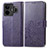 Coque Portefeuille Fleurs Livre Cuir Etui Clapet pour Realme GT Neo5 240W 5G Violet