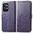 Coque Portefeuille Fleurs Livre Cuir Etui Clapet pour Realme GT2 Pro 5G Violet