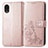 Coque Portefeuille Fleurs Livre Cuir Etui Clapet pour Samsung Galaxy A03 Core Rose