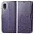 Coque Portefeuille Fleurs Livre Cuir Etui Clapet pour Samsung Galaxy A03 Core Violet