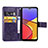 Coque Portefeuille Fleurs Livre Cuir Etui Clapet pour Samsung Galaxy A21 SC-42A Petit