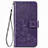 Coque Portefeuille Fleurs Livre Cuir Etui Clapet pour Samsung Galaxy A22 4G Violet