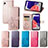 Coque Portefeuille Fleurs Livre Cuir Etui Clapet pour Samsung Galaxy A22 5G SC-56B Petit