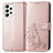 Coque Portefeuille Fleurs Livre Cuir Etui Clapet pour Samsung Galaxy A53 5G Rose