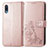 Coque Portefeuille Fleurs Livre Cuir Etui Clapet pour Samsung Galaxy M02 Rose