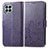 Coque Portefeuille Fleurs Livre Cuir Etui Clapet pour Samsung Galaxy M33 5G Violet