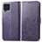Coque Portefeuille Fleurs Livre Cuir Etui Clapet pour Samsung Galaxy M62 4G Violet
