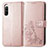 Coque Portefeuille Fleurs Livre Cuir Etui Clapet pour Sony Xperia 10 IV Rose