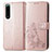 Coque Portefeuille Fleurs Livre Cuir Etui Clapet pour Sony Xperia 5 III SO-53B Rose