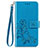 Coque Portefeuille Fleurs Livre Cuir Etui Clapet pour Sony Xperia 8 Bleu