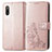 Coque Portefeuille Fleurs Livre Cuir Etui Clapet pour Sony Xperia Ace II Rose