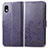 Coque Portefeuille Fleurs Livre Cuir Etui Clapet pour Sony Xperia Ace III SOG08 Violet