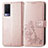 Coque Portefeuille Fleurs Livre Cuir Etui Clapet pour Vivo V21e 5G Rose