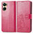 Coque Portefeuille Fleurs Livre Cuir Etui Clapet pour Vivo Y16 Rouge