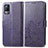 Coque Portefeuille Fleurs Livre Cuir Etui Clapet pour Vivo Y73 (2021) Violet