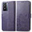 Coque Portefeuille Fleurs Livre Cuir Etui Clapet pour Vivo Y76 5G Violet