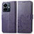 Coque Portefeuille Fleurs Livre Cuir Etui Clapet pour Vivo Y77 5G Violet