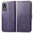 Coque Portefeuille Fleurs Livre Cuir Etui Clapet pour Xiaomi Civi 1S 5G Violet