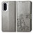 Coque Portefeuille Fleurs Livre Cuir Etui Clapet pour Xiaomi Mi 11i 5G Gris