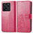 Coque Portefeuille Fleurs Livre Cuir Etui Clapet pour Xiaomi Mi 13T 5G Rose Rouge