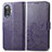 Coque Portefeuille Fleurs Livre Cuir Etui Clapet pour Xiaomi Poco F3 GT 5G Violet