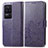 Coque Portefeuille Fleurs Livre Cuir Etui Clapet pour Xiaomi Poco F4 5G Violet