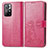 Coque Portefeuille Fleurs Livre Cuir Etui Clapet pour Xiaomi Poco M4 Pro 5G Rouge