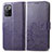 Coque Portefeuille Fleurs Livre Cuir Etui Clapet pour Xiaomi Poco X3 GT 5G Violet