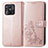 Coque Portefeuille Fleurs Livre Cuir Etui Clapet pour Xiaomi Redmi 10 India Rose