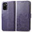 Coque Portefeuille Fleurs Livre Cuir Etui Clapet pour Xiaomi Redmi Note 10S 4G Violet