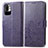 Coque Portefeuille Fleurs Livre Cuir Etui Clapet pour Xiaomi Redmi Note 10T 5G Violet