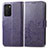 Coque Portefeuille Fleurs Livre Cuir Etui Clapet S01D pour Samsung Galaxy A02s Violet