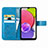 Coque Portefeuille Fleurs Livre Cuir Etui Clapet S01D pour Samsung Galaxy F02S SM-E025F Petit