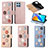 Coque Portefeuille Fleurs Livre Cuir Etui Clapet S02D pour Huawei Honor X6 5G Petit