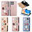 Coque Portefeuille Fleurs Livre Cuir Etui Clapet S02D pour Huawei Honor X8 4G Petit