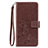 Coque Portefeuille Fleurs Livre Cuir Etui Clapet S02D pour Samsung Galaxy A20 Marron