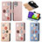 Coque Portefeuille Fleurs Livre Cuir Etui Clapet S02D pour Samsung Galaxy A22 4G Petit