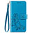 Coque Portefeuille Fleurs Livre Cuir Etui Clapet S02D pour Samsung Galaxy A30 Bleu