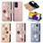 Coque Portefeuille Fleurs Livre Cuir Etui Clapet S02D pour Samsung Galaxy A72 4G Petit