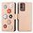 Coque Portefeuille Fleurs Livre Cuir Etui Clapet S02D pour Samsung Galaxy M13 5G Kaki