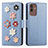 Coque Portefeuille Fleurs Livre Cuir Etui Clapet S02D pour Samsung Galaxy M13 5G Petit