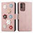 Coque Portefeuille Fleurs Livre Cuir Etui Clapet S02D pour Samsung Galaxy M13 5G Petit