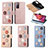 Coque Portefeuille Fleurs Livre Cuir Etui Clapet S02D pour Samsung Galaxy S20 FE 4G Petit