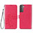 Coque Portefeuille Fleurs Livre Cuir Etui Clapet S03D pour Samsung Galaxy S22 Plus 5G Petit